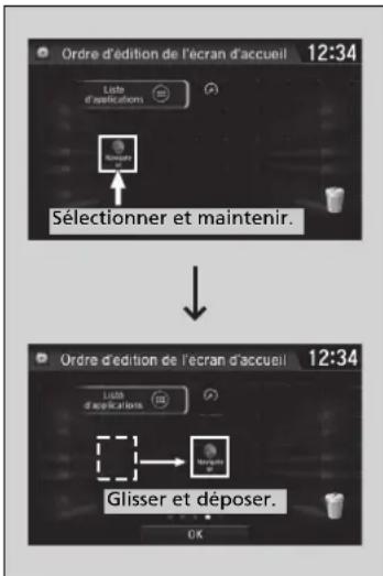 Honda Civic (2016) - ■Pour déplacer des icônes sur l'écran d'accueil - 1