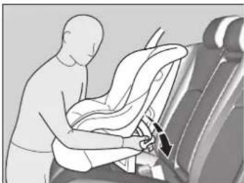 Honda Civic (2016) - Installation d'un siège d'enfant avec une ceinture sous-abdominale/épaulière - 1