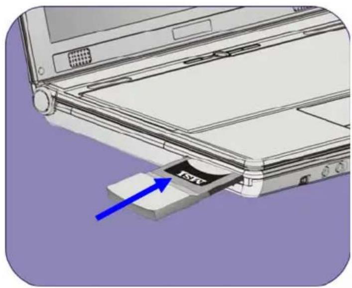 TARGA Traveller 1561 - Installing the PC card - 1