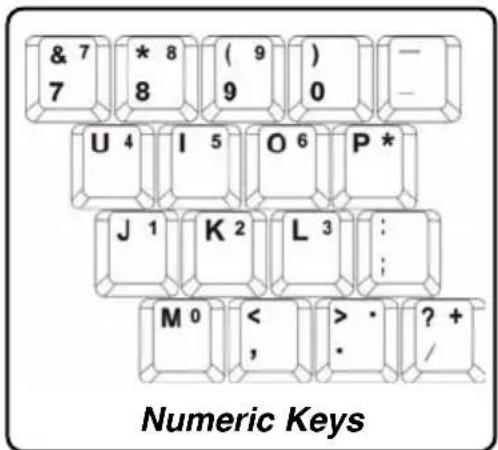 TARGA Traveller 1561 - Numeric Keys - 1