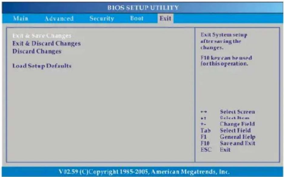 TARGA Traveller 1512 - Exit menu - 1