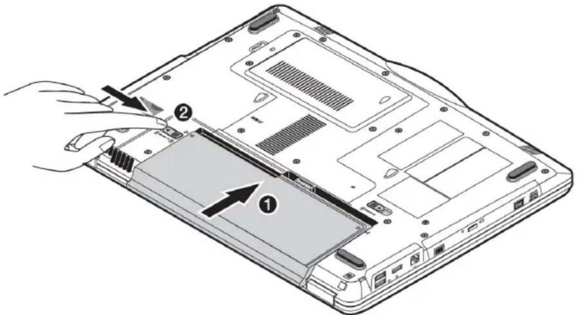 MEDION MD 96640 - Einsetzen des Akkus - 1