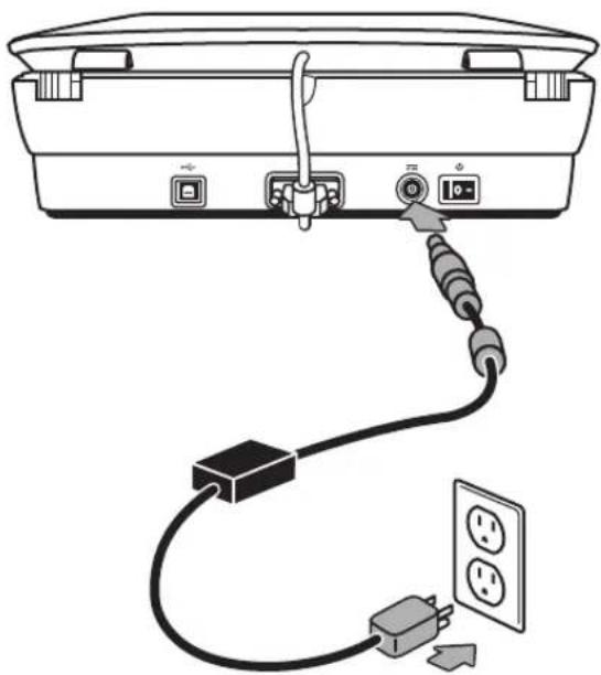 HP Scanjet G4000 - Etape 4. Connexion du cordon d'alimentation - 1