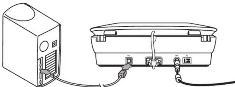 HP Scanjet G4000 - Step 5. Connect the USB cable - 2