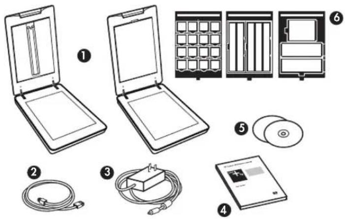 HP Scanjet G4000 - Stap 1. Controller de inhoud van de doos - 1