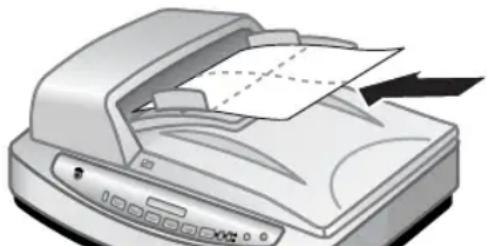 HP Scanjet 8290 - de reinigingsdoek door de ADI heenvoeren - 1