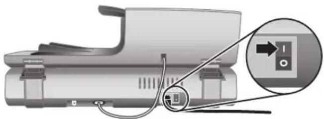 HP Scanjet 8390 - Etapa 4. Conexão do cabo de alimentação - 2