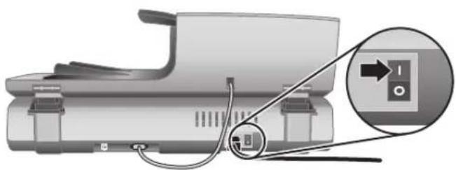 HP Scanjet 8390 - Paso 4. Conecte el cable de alimentación - 2