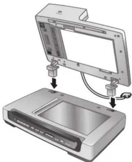 HP Scanjet 8390 - Etapa 2. Conexão do alimentador automatico de documents (AAD) - 1