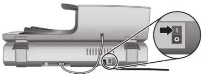 HP Scanjet 8390 - Etape 4. Connexion du cable d'alimentation - 2