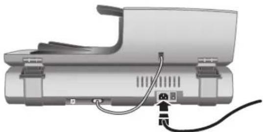 HP Scanjet 8390 - Etape 4. Connexion du cable d'alimentation - 1