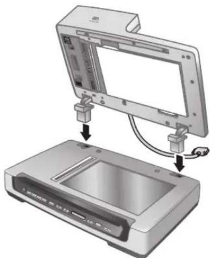 HP Scanjet 8390 - Etape 2. Fixation du bac d'alimentation automatique - 1