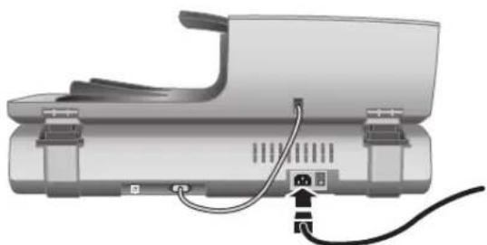 HP Scanjet 8390 - Paso 4. Conecte el cable de alimentación - 1