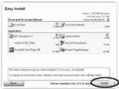 CANON Canoscan 8800f - Click [Install] to start installation. - 1
