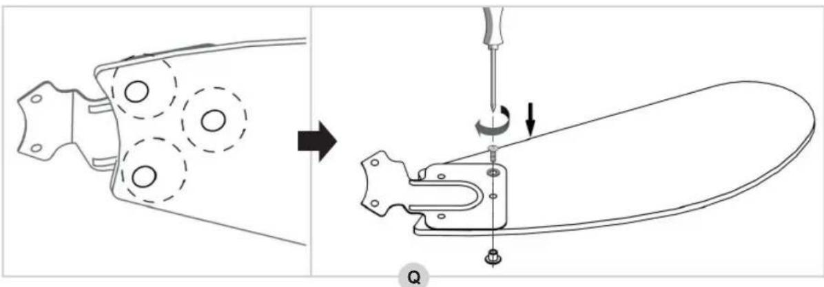 BESTRON DC30T - MONTAGGIO - Installazione dei supporti del ventilatore sulle eliche della ventola - 1
