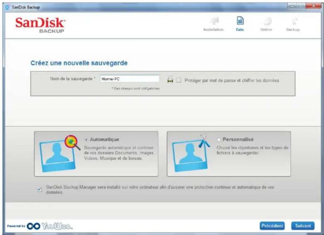 SANDISK U3 cruzer micro - Configurez votre profil de sauvegarde - 1