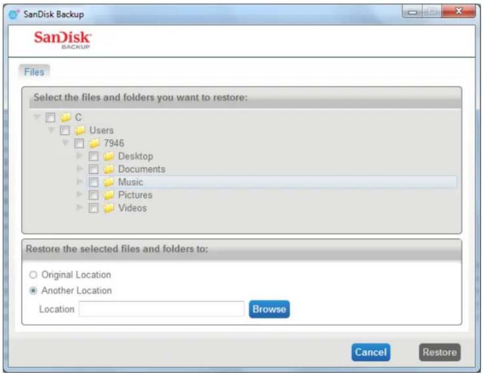 SANDISK U3 cruzer micro - Restoring Files & Folders - 2