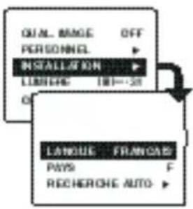 ARISTONA 63TA5215 - Autres réglages du menu INSTALLATION - 1