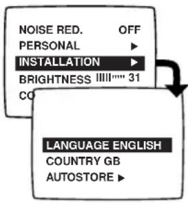 ARISTONA 52TA4415 - Other settings on the INSTALLATION menu - 1