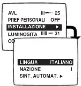 ARISTONA 52TA4415 - Altre regolazioni del menu INSTALLAZIONE - 1