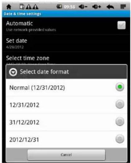 Xiron EBKR207AU001 - • Kies het datum formaat: - 1