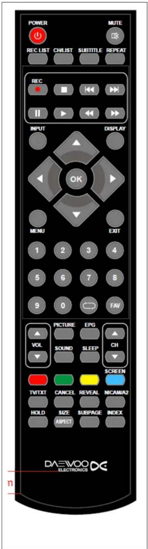 DAEWOO DW2615 - TELECOMANDO - 2