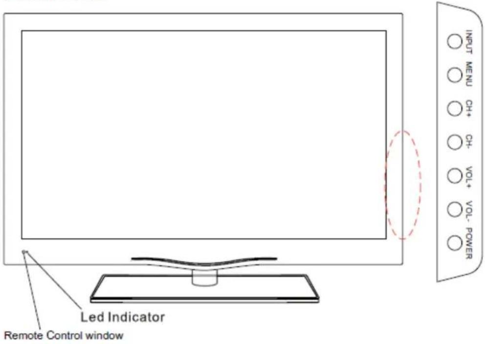 DAEWOO DW2615 - BEDIENUNGSELEMENTE RECHTS AM TV - 1