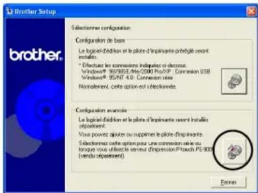 BROTHER PTouch 9500PC - Cliquez sur le bouton du Configuration avancée. - 1