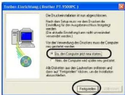 BROTHER PTouch 9500PC - Klichen Sie auf die Schaltfläche für den Druckertreiber. - 13
