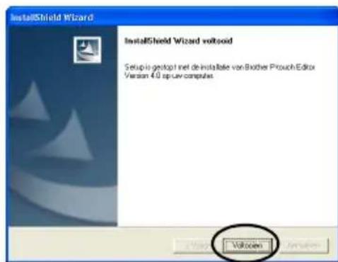 BROTHER PTouch 9500PC - Klik op [Voltooien]. - 1