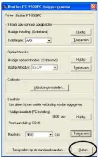 BROTHER PTouch 9500PC - Klik op [Sluiten]. - 1