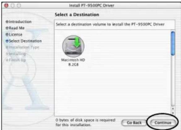 BROTHER PTouch 9500PC - Cliquez sur [Continue]. - 9