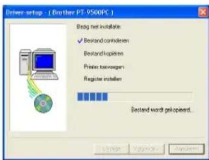 BROTHER PTouch 9500PC - Klik op [Volgende]. - 2