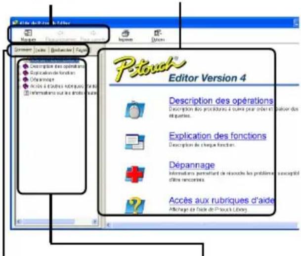 BROTHER PTouch 9500PC - Utilisation de l'aide - 5