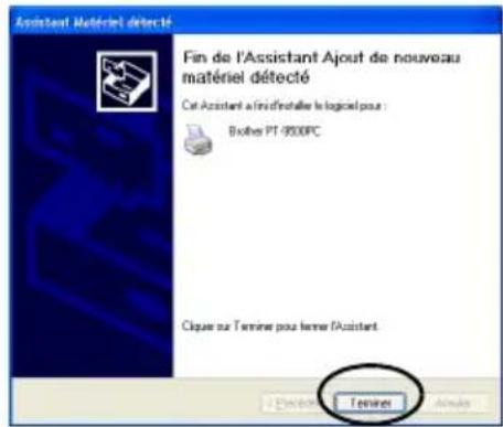 BROTHER PTouch 9500PC - Cliquez sur [Terminer]. - 1