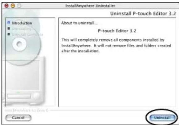 BROTHER PTouch 9500PC - De software verwijderen - 10