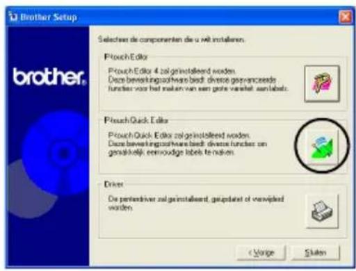 BROTHER PTouch 9500PC - Klik op de knop voor P-touch Quick Editor. - 1