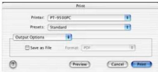 BROTHER PTouch 9500PC - Output Options (Druckoptionen) - 1