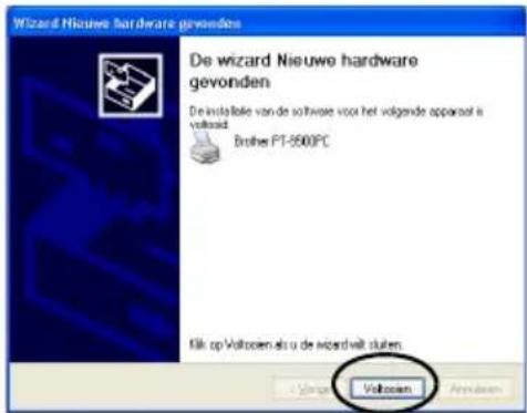 BROTHER PTouch 9500PC - Klik op [Voltooien]. - 1