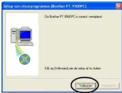 BROTHER PTouch 9500PC - Klik op [Voltooien]. - 1