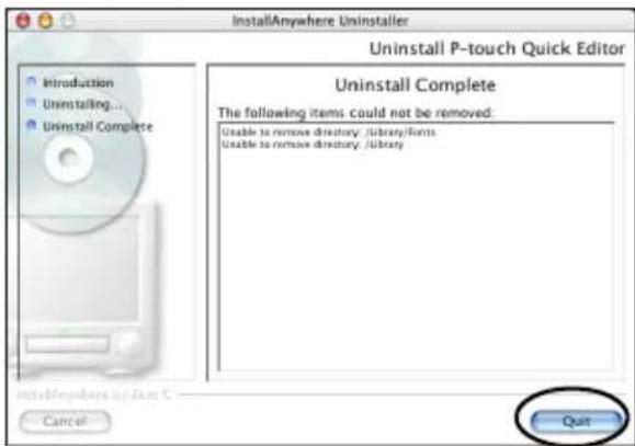 BROTHER PTouch 9500PC - Cliquez sur [Quit]. - 1