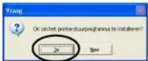 BROTHER PTouch 9500PC - Selecteer "Ja, installeer de printerdriver" en klik op [Volgende]. - 2