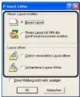 BROTHER PTouch 9500PC - Wahlen Sie das gewünschte Layout. - 1