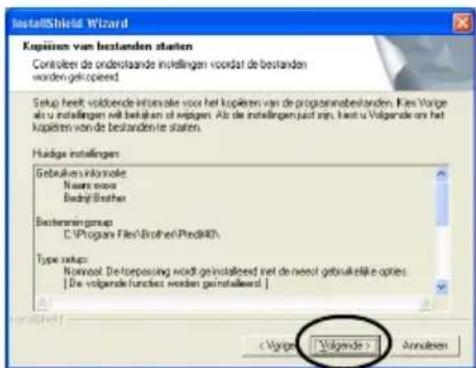 BROTHER PTouch 9500PC - Controleer deinstallingen en klik op [Volgende]. - 1