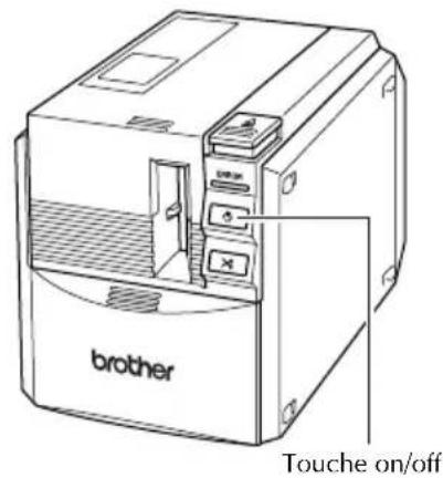 BROTHER PTouch 9500PC - Appuyez sur la touche on/off de la PT-9500PC. - 1