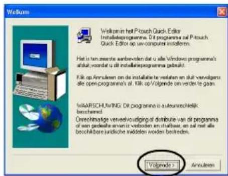 BROTHER PTouch 9500PC - Lees de inhoud en klik op [Volgende]. - 1