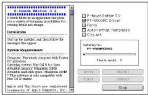 BROTHER PTouch 9500PC - Klik op [Install]. - 1