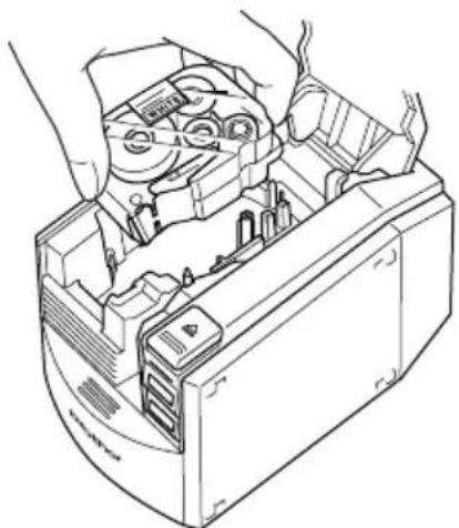BROTHER PTouch 9500PC - Insérez la cassette de ruban. - 1