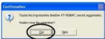 BROTHER PTouch 9500PC - Cliquez sur [Oui]. - 1