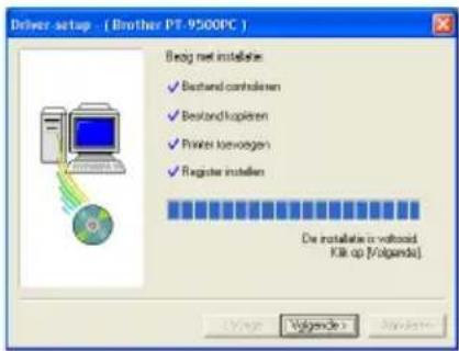 BROTHER PTouch 9500PC - Klik op [Volgende]. - 1